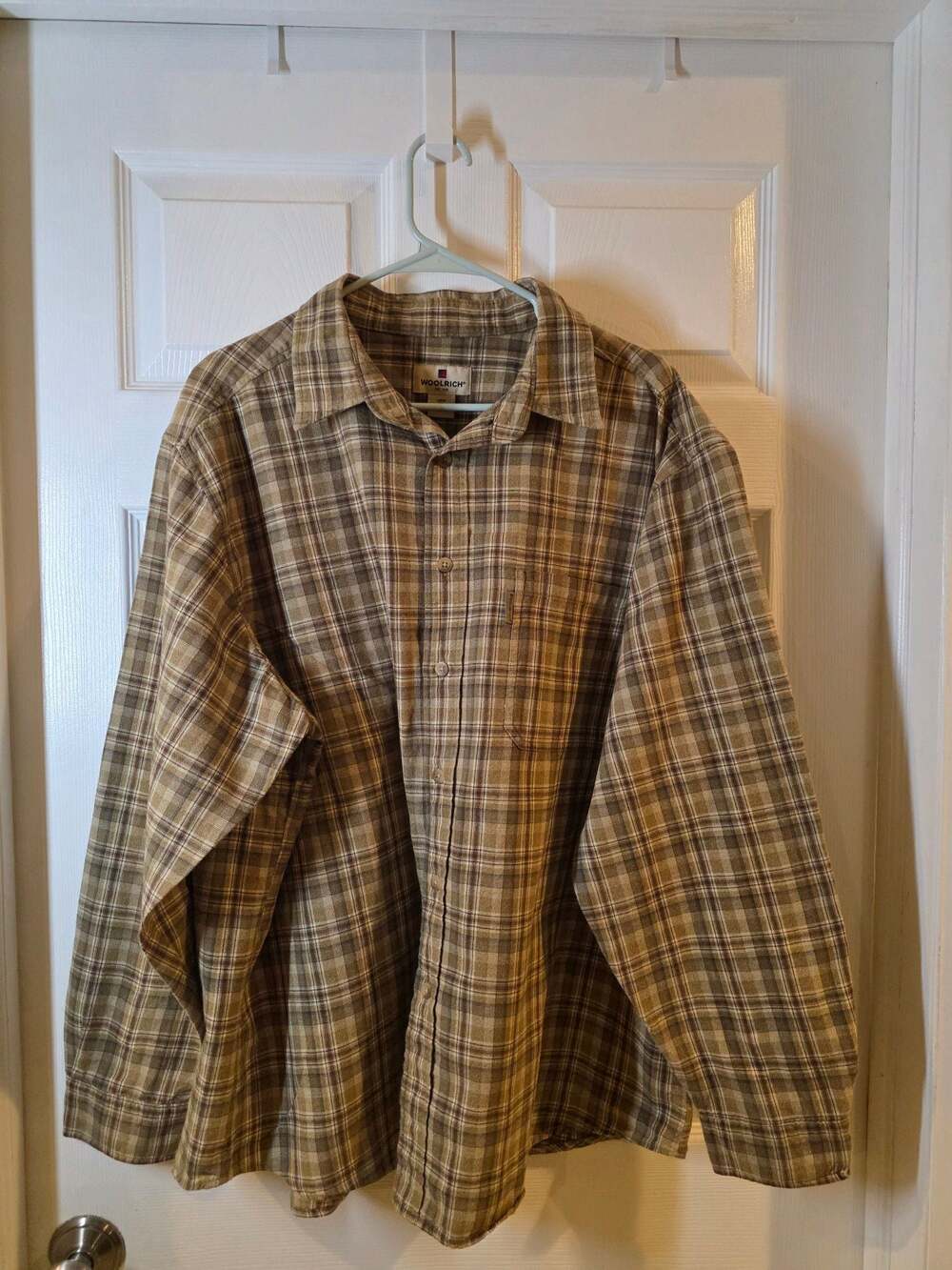 Woolrich Men's Barley Plaid Flannel Shirt, Size XXL